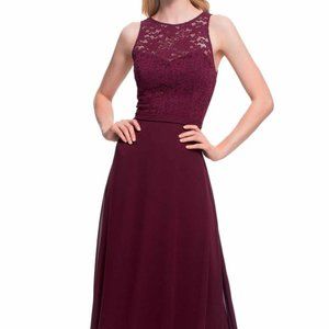 BRAND NEW-Bill Levkoff cocktail gown bridesmaid dress-RETAIL $250 Sz 2 Wine Red